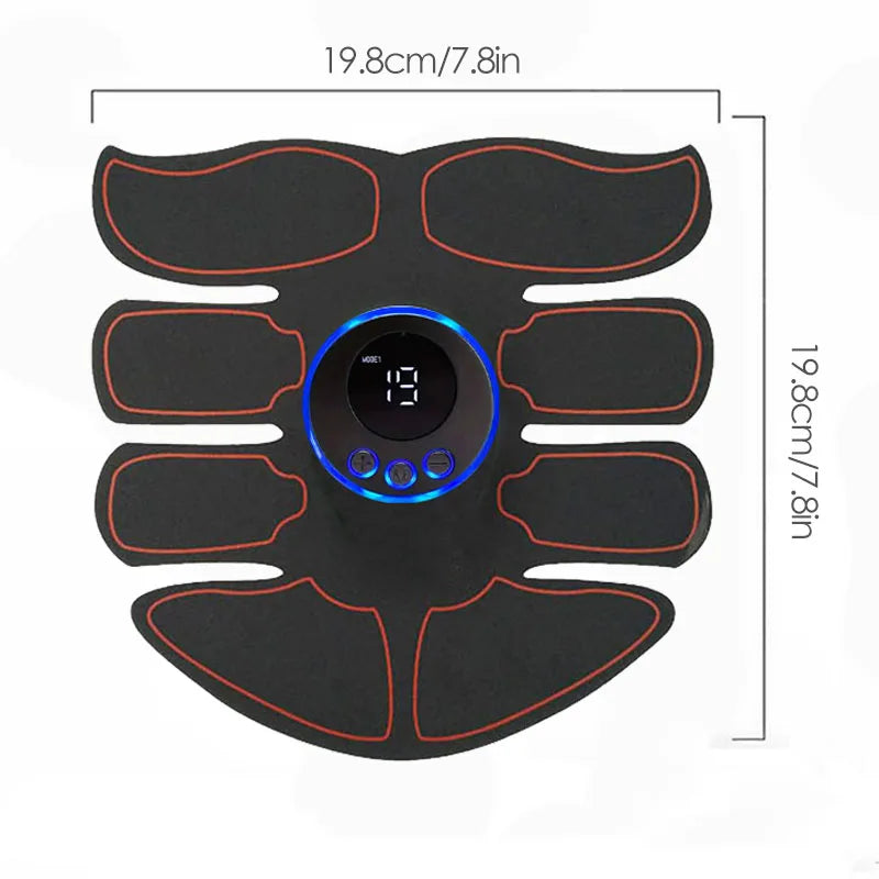 Estimulador abdominal do músculo do Ems para homens, remendos do treinamento do Abs, estimulador do músculo, carregamento do usb, exercício home