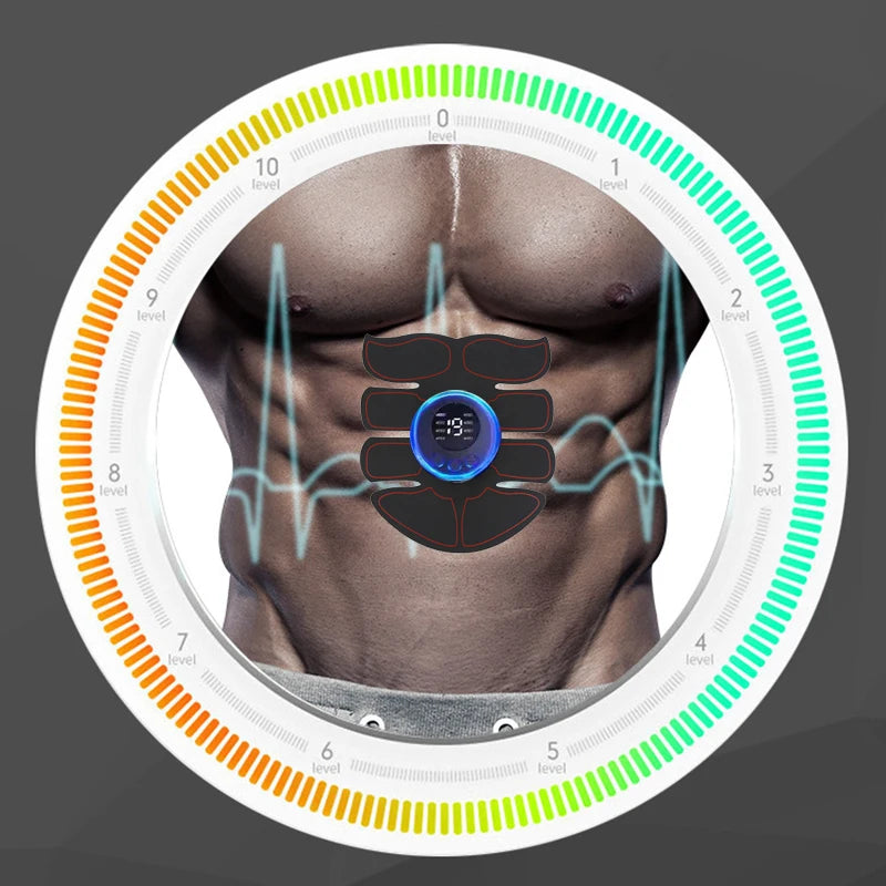 Estimulador abdominal do músculo do Ems para homens, remendos do treinamento do Abs, estimulador do músculo, carregamento do usb, exercício home