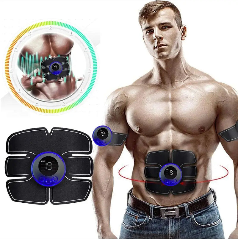 Estimulador abdominal do músculo do Ems para homens, remendos do treinamento do Abs, estimulador do músculo, carregamento do usb, exercício home