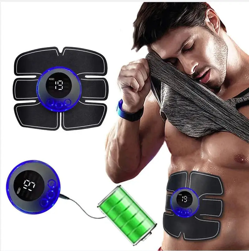 Estimulador abdominal do músculo do Ems para homens, remendos do treinamento do Abs, estimulador do músculo, carregamento do usb, exercício home